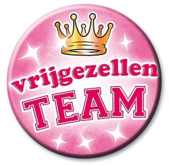 Button Vrijgezellen Team Vrouw 5,5cm