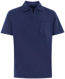 Buttonless Polo Shirt in gekleurd katoenen jersey Sease , Blue , Heren - Xl,L,M