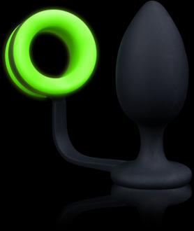 Buttplug met Cockring - Glow in the Dark