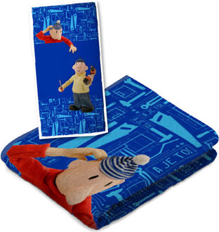 Buurman & Buurman Buurman en Buurman badlaken junior blauw 120 x 60 cm
