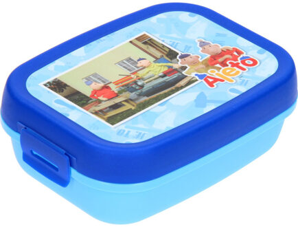 Buurman & Buurman en Buurman broodtrommel junior blauw 13 x 17 cm