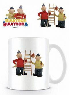 Buurman en Buurman drinkmok - koffie beker - wit - 350 ml - met ladder