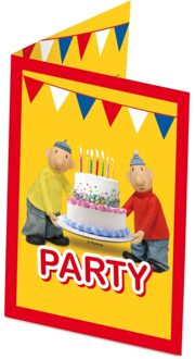 Buurman en Buurman verjaardag uitnodigingen 8 stuks - Uitnodigingen Multikleur