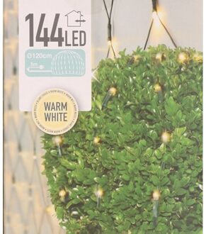 Buxus netverlichting 144 LED warm wit