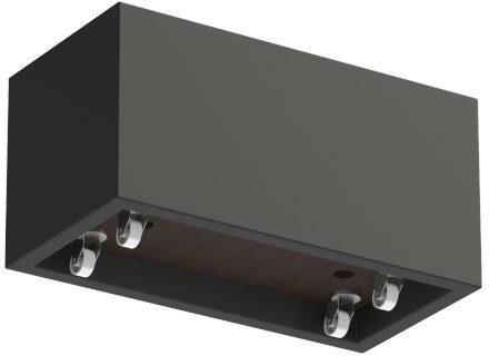 Buxus polyester 100x50x50 cm met wielen