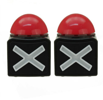Buzzer drukknop - 2x - 13 x 11 cm - spel knop - buzzer / tv show knop