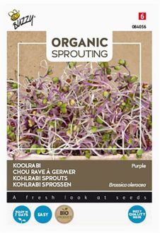 Buzzy Buzzy® Organic Sprouting - Koolrabi blauwpaars - 20 gram