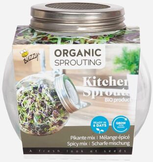 Buzzy Buzzy® Organic Spruitgroente Pikante Salade in glazen pot