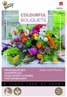 Buzzy Colourful Bouquets, Rustic dried flowers (droogbloem 1)