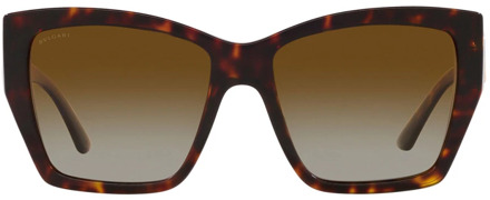Bvlgari Vrouwen vierkante gepolariseerde zonnebril Bvlgari , Brown , Dames - 57 MM