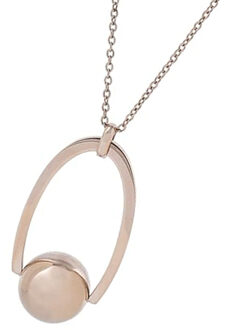 BW-UZ9M-1G1T Stalen halsketting voor dames Boedapest Roze