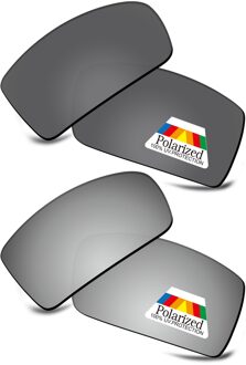 Bwake 2 Pairs Black & Silver Gepolariseerde Vervanging Lenzen Voor-Oakley Gascan Zonnebril Frame