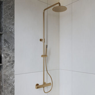 BWS | Colorato | Regendouche 20cm met handdouche | Geborsteld Goud