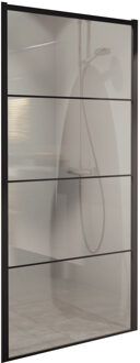 BWS Inloopdouche Frame 78x200 cm 8mm NANO Glas Mat Zwart