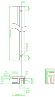 BWS Pro Line Hoekprofiel voor Zijwand 8 mm Glas 200 cm Chroom