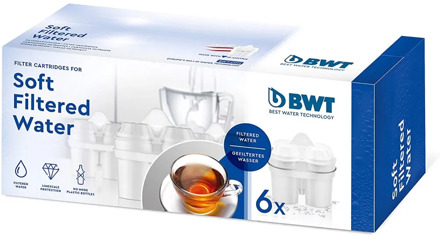 BWT Soft Filtered Water - Pack economical 6 filters special Soft Water, compatible for various jugs filter