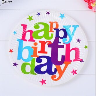 BXLYY 7 Inch Dikke Verjaardag Papier Plaat Wegwerp Taart Plaat Kinderen Verjaardagsfeestje Benodigdheden Bruiloft Decoratie Baby Shower.7z 1