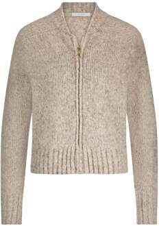 BY-BAR Gebreid vest met rits Jonas  beige - S,M,L,