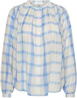 BY-BAR Geruite blouse Nyka  blauw - XS,S,M,