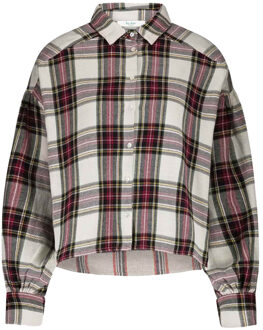 BY-BAR Geruite blouse Sarah  rood - XS,S,M,