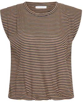 BY-BAR Gestreepte mouwloze top Nilou  blauw