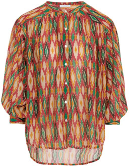 BY-BAR Lucy Summer Ikat Blouse By-Bar , Multicolor , Dames - L,M,S