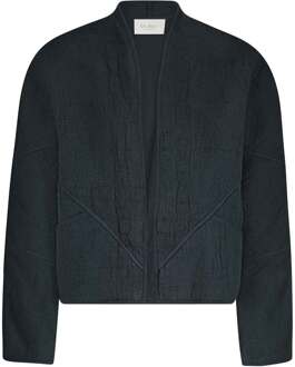 BY-BAR Quilted jacquard jas Flora  donkerblauw - One Size,