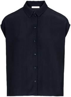 BY-BAR Viscose blouse Kiek  donkerblauw