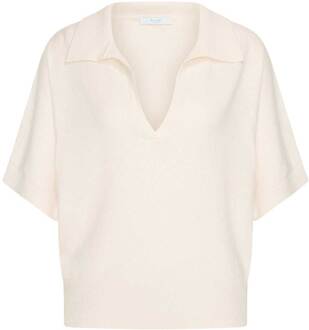 BY-BAR Zachte trui met V-hals Stormi  naturel