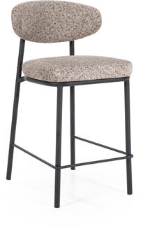 BY-Boo Barkruk 'Jari' kleur Taupe (zithoogte 66cm)