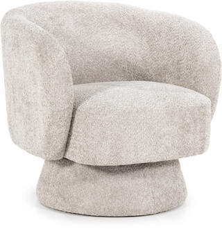 BY-Boo Draaifauteuil 'Balou' Bouclé, kleur Taupe