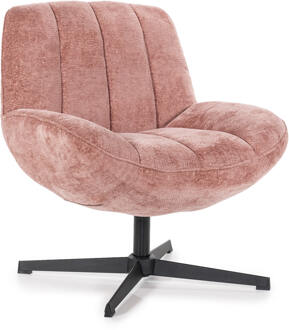BY-Boo Draaifauteuil 'Derby' Chenille, kleur Roze