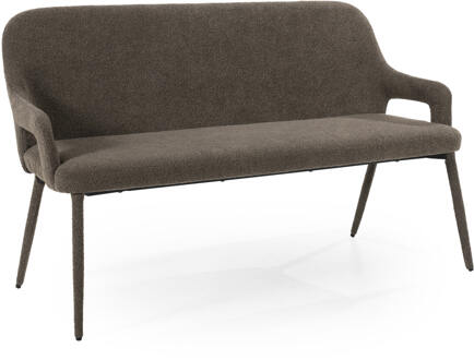 BY-Boo Eetkamerbank 'Fika' Bouclé, kleur Bruin