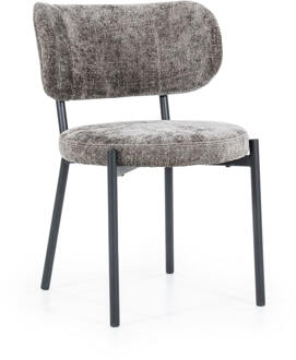 BY-Boo Eetkamerstoel 'Oasis' Chenille, kleur Bruin