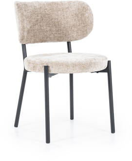 BY-Boo Eetkamerstoel 'Oasis' Chenille, kleur Taupe