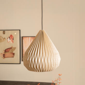 BY-Boo Hanglamp 'Zuki' Linnen, 41cm Natuurlijk - 41 cm