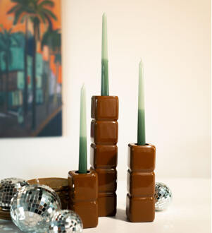 BY-Boo Kaarshouder 'Cube' Set van 3 stuks, kleur Mosterdgeel