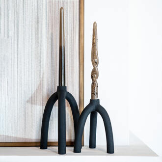BY-Boo Kaarshouder 'Twig' 16cm, kleur Zwart - 16 cm