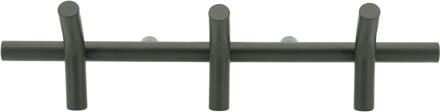 BY-Boo Kapstok 'Matto' Met 3 haken, kleur Zwart