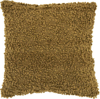 BY-Boo Kussen 'Vista' 50 x 50cm, kleur Mosterd - 50 x 50 cm