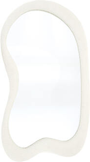 BY-Boo Organische Spiegel 'Evol' Bouclé, 100 x 58cm Beige
