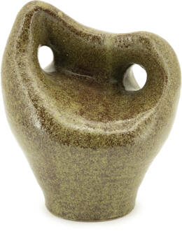 BY-Boo Ornament 'Mendi' Aardewerk, 27cm hoog Groen - 27 cm