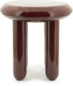 BY-Boo Ronde Bijzettafel 'Balloon' 43cm, kleur Burgundy - 43 cm