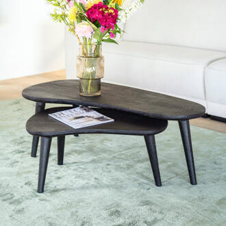 BY-Boo Salontafel Guus Set van 2 Zwart