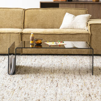 BY-Boo Salontafel 'Shadow' Glas, 120 x 60cm, kleur Bruin