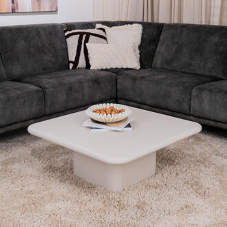 BY-Boo Salontafel 'Siminto' 80 x 80cm, kleur Beige - 80 x 80 cm