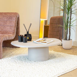 BY-Boo Salontafel 'Sten' organisch 89 x 59cm, kleur Beige - 59 cm