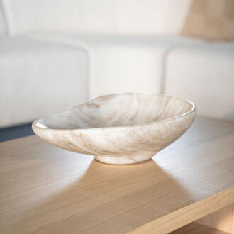 BY-Boo Schaal 'Grigio' Marmer, 43 x 27cm Beige - 43cm