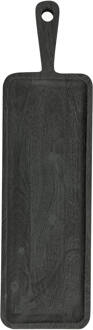 BY-Boo Serveerplank 'Plancha' Mangohout, 60cm, kleur Zwart - 60 cm