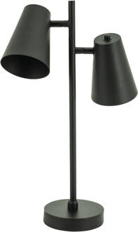 BY-Boo Tafellamp 'Cole' 2-lamps, kleur Zwart